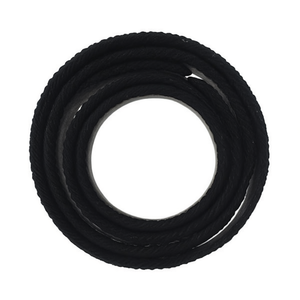 Cintura in pelle elastica intrecciata nera 3,5 cm, taglie 105/110/120 per uomo e donna - Product Image 1