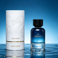 Flacon de parfum en verre de luxe personnalisé avec bouchon magnétique dégradé, 30 ml, 50 ml, 100 ml, flacon de parfum vide, flacon cosmétique avec boîte recyclable