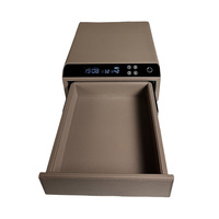 Coffre-fort de sécurité XAG-PGC1 maison boîte antivol petit coffre-fort empreinte digitale mot de passe porte unique coffre-fort bureau cuir argent coffre-fort