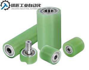 Stock PU enduit poulie de roulement rouleau en caoutchouc polyuréthane résistant à l'usure non alimenté rouleau en caoutchouc bande transporteuse rouleau enduit - Product Image 3