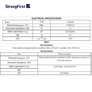 Prix de transducteur ultrasonique en céramique piézoélectrique de StrongFirst pour l'instrument thérapeutique de physio - Product Image 2