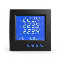 Compteur d'énergie numérique LCD multifonctionnel, analyseur de puissance triphasé avec prise en charge RS485 Modbus-RTU, personnalisation optionnelle