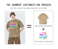 Camiseta Extra Grande Personalizada para Hombre, 100% Algodón, Lavado Ácido, al por Mayor, para Impresión Personalizada