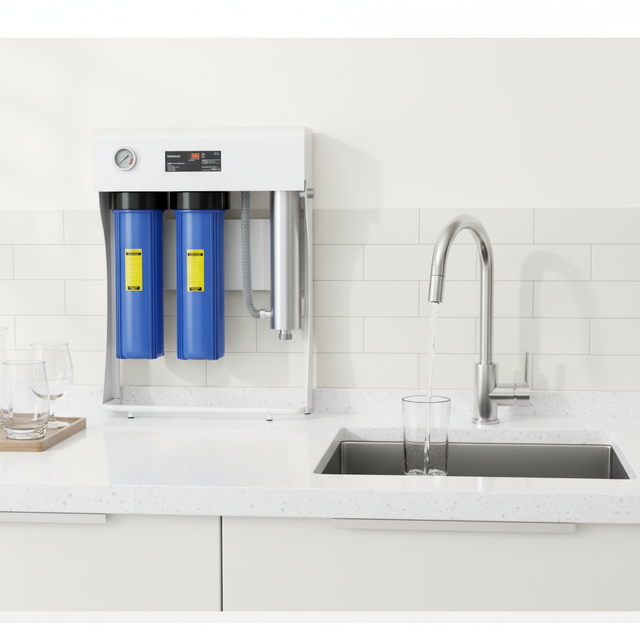 SPS-103S 2 Stages Free Standing UV Ultraviolet Water Filter 10 Inch Water Filtration with UV