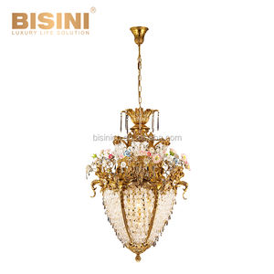Di lusso Imperiale Antico Placcato In <span class=keywords><strong>Oro</strong></span> A Due Livelli Floreale di Disegno Del Bronzo Lampadario con Glassato Alabastro <span class=keywords><strong>Paralume</strong></span> - Product Image 4