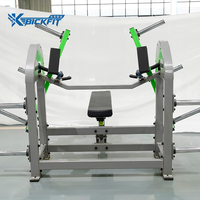 Machine de presse pectorale plate à charge de plaques, qualité supérieure, directement d'usine, pour la musculation des pectoraux avec trois plaques de poids suspendues, équipement de gym