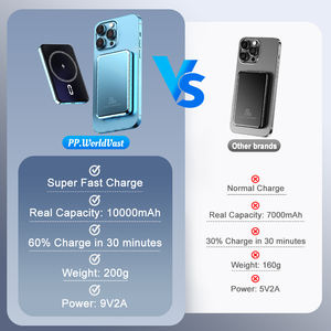 بنوك طاقة لاسلكية مخصصة للهواتف مع شحن سريع، بنك طاقة محمول صغير بسعة 5000 مللي أمبير، بنك طاقة نحيف مغناطيسي بسعة 10000 مللي أمبير - Product Image 2