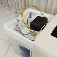 Chaise de lavage multifonctionnelle pour salon de coiffure, lit moderne thaïlandais avec massage électrique, lit de spa pour shampooing avec bain de pieds