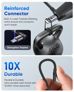 Ready to Ship SUNGUY 2m 18W Fast <b>Charging</b> <b>Cable</b> USB Data <b>Cable</b> for Power Bank and Car Use Nylon Material 3-Year Warranty - Product Image 5