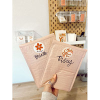 Sacs d'expédition personnalisés enveloppe d'emballage rembourrée pochette postale à bulles rose avec logo