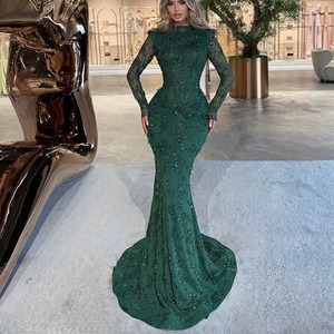 Aso Ebi <span class=keywords><strong>Lentejuelas</strong></span> verdes Vestidos de noche de encaje Personalizado Sparkle Beading <span class=keywords><strong>Vestido</strong></span> de cumpleaños <span class=keywords><strong>Vestido</strong></span> de recepción de boda africano <span class=keywords><strong>Vestido</strong></span> formal - Product Image 2