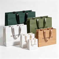 Sac en papier blanc avec logo personnalisé et étiquette de marque, production en 72h, sac de shopping pour bijoux recyclable, vente en gros