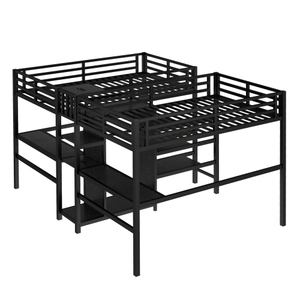 <span class=keywords><strong>Lit</strong></span> mezzanine complet au-dessus du bureau Maximiser l'espace et la fonctionnalité <span class=keywords><strong>Lit</strong></span> mezzanine adulte avec ports USB de bureau et étagères de rangement pour 2 - Product Image 1