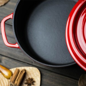 Chất Lượng Cao Biểu Tượng Tùy Chỉnh Đúc Sắt Đồ Nấu Nướng Thiết Lập Màu Đỏ Men Lớp Phủ Hiện Đại Cho Nhà Hàng Nhà Bếp Phụ Kiện Hot Thịt Hầm - Product Image 3