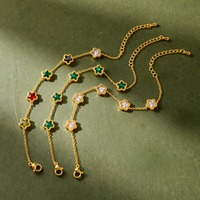 Bracelet en Zircon Plaqué Or Élégant et Tendance avec Breloques Colorées Scintillantes – Magnifique Bijou de Mode TGSL6067