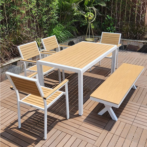 Set di Sedute da Balcone Contemporaneo, Arredamento da Giardino di Lusso, Tavolo e Sedie da Esterno Popolari per Caffè, Cucina, Feste, Struttura in Alluminio - Product Image 4