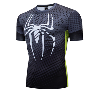 เสื้อยืดสไปเดอร์แมนลายพิมพ์ดิจิตอลแบบซับลิเมชั่น ดีไซน์ใหม่ปี 2026 เสื้อกีฬาแบบแห้งเร็วสำหรับผู้ชาย ลายมาร์เวล - Product Image 5
