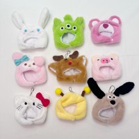 Nieuwe 10 cm pluche poppenhoofddeksels, cartoon taiyaki-hoed, kledingaccessoires voor kerstpoppen