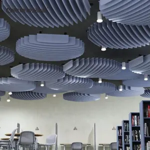 GoodSound Baffle Sound Proofing Deadener Polyester Board Decorative PET Fabric Drop Ceiling Acoustic Panels