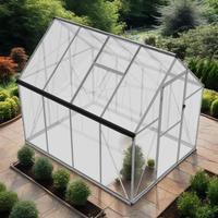 Serre de jardin de style moderne feuille de polycarbonate de style de vie facilement assemblée cadre en aluminium solide étanche à l'eau pour un usage domestique