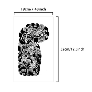 Tatouage temporaire tatouage semi permanent étanche à la sueur dure 2 semaines tatouage anti-friction à base de plantes réaliste pour le corps du bras - Product Image 2