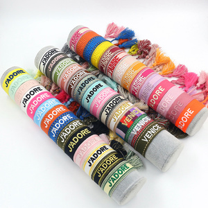 Bijoux de style ethnique broderie JADORE sangle colorée tissé gland bracelet pour hommes femmes - Product Image 1