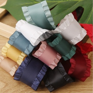 Vente en gros rouleau de ruban en nylon double face de 1.6cm 2.5cm <span class=keywords><strong>3</strong></span>.8cm avec ruban à volants - Product Image 1