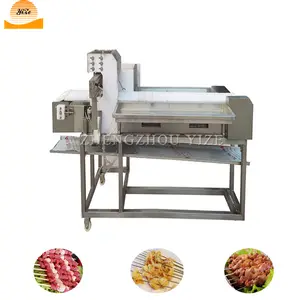 Automatic Meat Bamboo Satay Skewer Seekh Kebab Making Machine