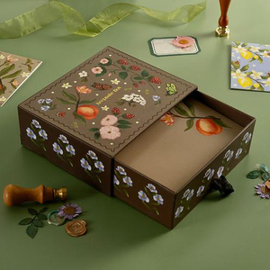 <span class=keywords><strong>Caja</strong></span> <span class=keywords><strong>de</strong></span> Regalo con Cajón Extraíble para Recién Nacidos, Álbum <span class=keywords><strong>de</strong></span> Fotos, Tarjetas y <span class=keywords><strong>Sobres</strong></span> para Guardar Recuerdos - Product Image 1