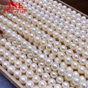 Regalo para el Día <span class=keywords><strong>de</strong></span> la Madre, Collar <span class=keywords><strong>de</strong></span> Perlas <span class=keywords><strong>de</strong></span> Agua Dulce Blancas, Casi Redondas, <span class=keywords><strong>de</strong></span> 9-10 mm, con Luz Intensa y Casi Sin Imperfecciones, para <span class=keywords><strong>Suegra</strong></span> - Product Image 4