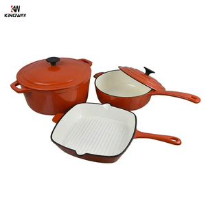 Fabricant <span class=keywords><strong>prix</strong></span> d'usine poêle à frire <span class=keywords><strong>en</strong></span> <span class=keywords><strong>fonte</strong></span> émaillée batterie de cuisine casseroles ensemble de casseroles - Product Image 5