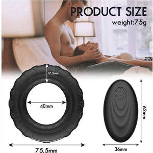 Hot Sale Remote Control <span class=keywords><strong>10</strong></span> Frekuensi Cock Ring Vibrator Delay <span class=keywords><strong>Penis</strong></span> Rings Mainan Seks Dewasa untuk Pria Pasangan Kenikmatan - Product Image 6