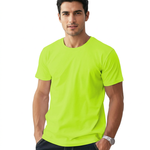 T-shirts de sport de haute qualité en gros, hauts de fitness à manches courtes, col rond, en coton, pour la course à pied, la gym et l'entraînement, pour hommes - Product Image 1