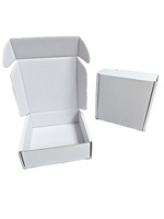 Caja de Cartón Corrugado Rígido Negra y Resistente para Avión, con Logotipo Personalizado, Laminación Mate y Grabado en Relieve para Comercio Electrónico