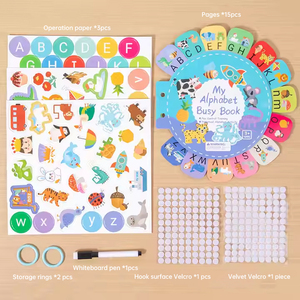 Kişiselleştirilmiş Montessori oyuncaklar meşgul kitap çocuklar eğitim alfabetik meşgul kitap ile Sticker - Product Image 6