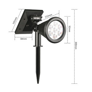 Focos solares LED para exteriores, luces impermeables IP65, brillo ajustable para decoración de jardín, patio trasero, entrada de vehículos - Product Image 6