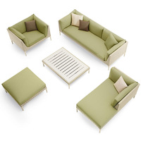 Ensemble de canapés d'extérieur personnalisable pour la région nordique, adapté aux patios, terrasses et jardins - résistant au soleil, imperméable, protection UV, en rotin synthétique