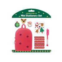 Adorable mini sac à dos en silicone bricolage papeterie trou breloques accessoires d'écriture amusants coffret cadeau comprenant des cahiers stylos gel créatifs