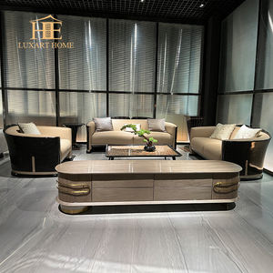 Venta caliente popular nuevo diseño sofá de lujo moderno sofá muebles sala de estar de cuero natural de lujo sofá conjunto - Product Image 1