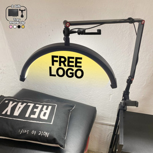 Lampada da Scrivania Professionale a Mezzaluna Dorata per Extension Ciglia, Lampada LED per Estetista, Tatuaggi e Bellezza, Logo Gratuito - Product Image 1