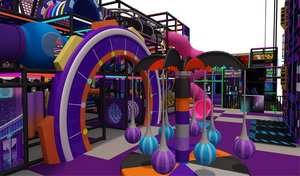 Équipement de terrain de jeu interactif commercial pour enfants à thème personnalisé Ensemble de terrain de jeu intérieur pour tout-petits <span class=keywords><strong>avec</strong></span> grand <span class=keywords><strong>toboggan</strong></span> - Product Image 3