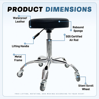Taburetes giratorios redondos bajos portátiles, muebles de salón de belleza simples, taburete hidráulico ajustable en altura para salones de belleza, taburete de salón de lujo