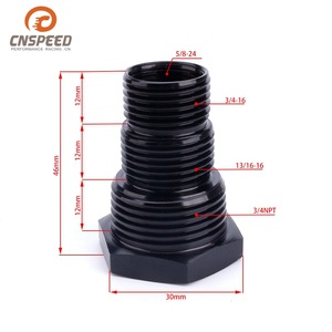 Adaptador de Filtro de Combustible CNSPEED, Rosca 1/2-20, Aluminio Anodizado Negro, para Piezas de Modificación de Automóviles - Product Image 4