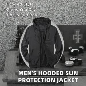 Customized High Quality Autumn Casual Men's Hooded Outdoor Sports Sun Protection Safari <b>Jacket</b> Puff Waterproof Breathable Quick - Product Image 2