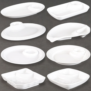 Platos de melamina creativos para aperitivos, forma irregular, color sólido, para uso en restaurantes y fiestas. - Product Image 1