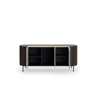 Forme ovale maison salon salle à manger armoires de buffet peinture de luxe bois buffet chinois avec pieds en métal
