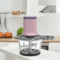 Mini-mélangeur de cuisine électrique puissant de 1,5 L à usage domestique pour hachoir à viande et hachoir à légumes pour les ménages et les restaurants