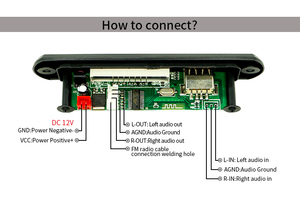 12V USB SD FM kablosuz BT <span class=keywords><strong>Bluetooth</strong></span> ses MP3 modülü - Product Image 4