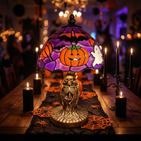 Nouveau produit transfrontalier : Lampe dôme créative en résine, motifs Halloween (Crâne, Citrouille, Fantôme), pour la maison et les chambres d'enfants