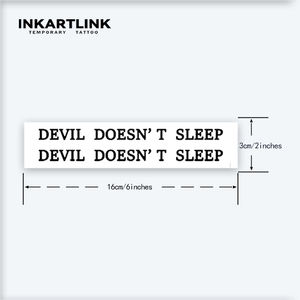 Della durata di 2 settimane di piccole dimensioni Lettering citazione nero organico Jagua inchiostro temporaneo <span class=keywords><strong>a</strong></span> base di erbe Semi permanente del <span class=keywords><strong>tatuaggio</strong></span> adesivi - Product Image 6